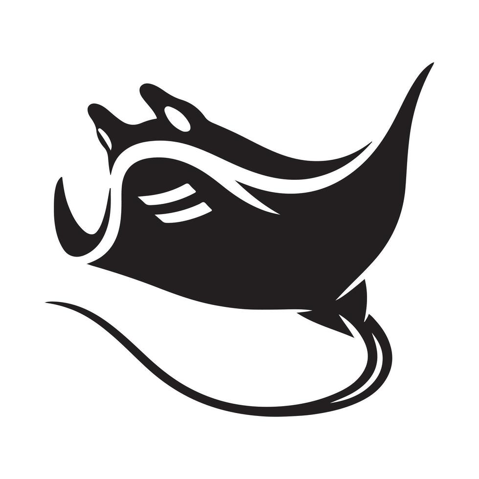 Giant Manta Ray Silhouettes Perfect for Eco-Friendly Logo and Designs vector