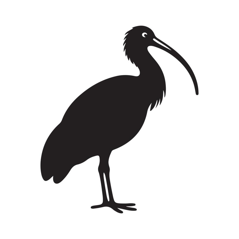 Create Beautiful Bird Illustrations with Black-Headed Ibis Silhouette Vectors