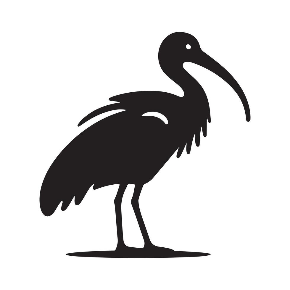 Download Black-Headed Ibis Silhouette Vectors for Animal Conservation Projects