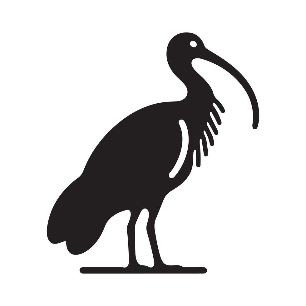 Create Unique Wildlife Illustrations with Black-Headed Ibis Silhouettes vector