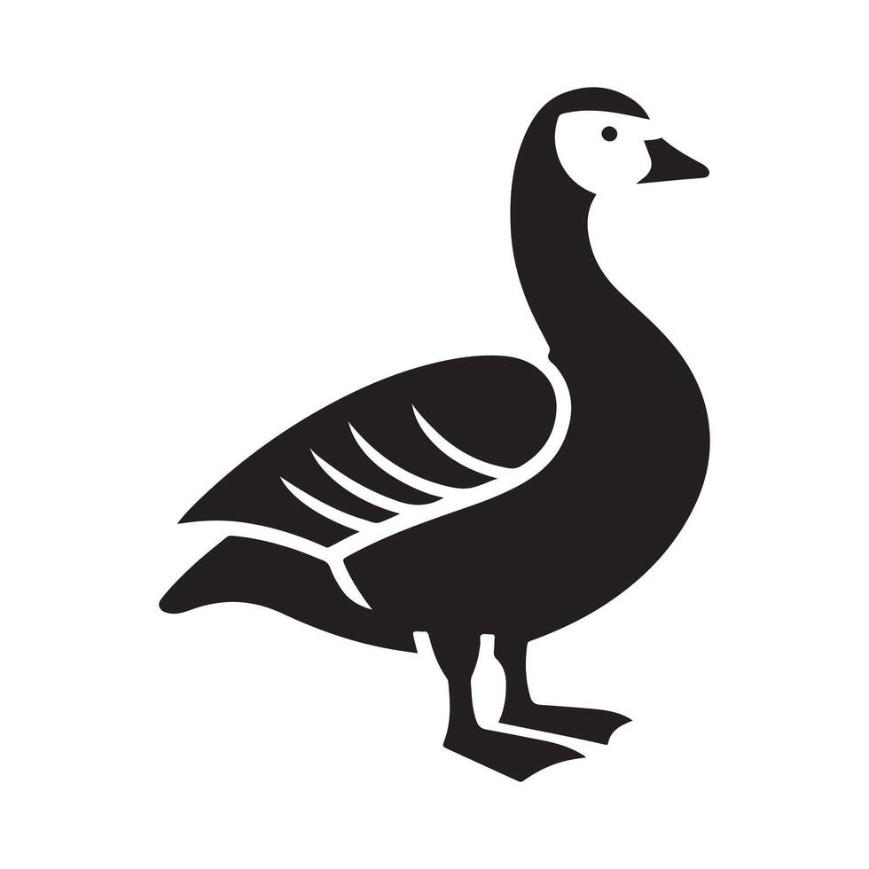 Customizable Barnacle Goose and Ibis Silhouette Vectors for Creatives
