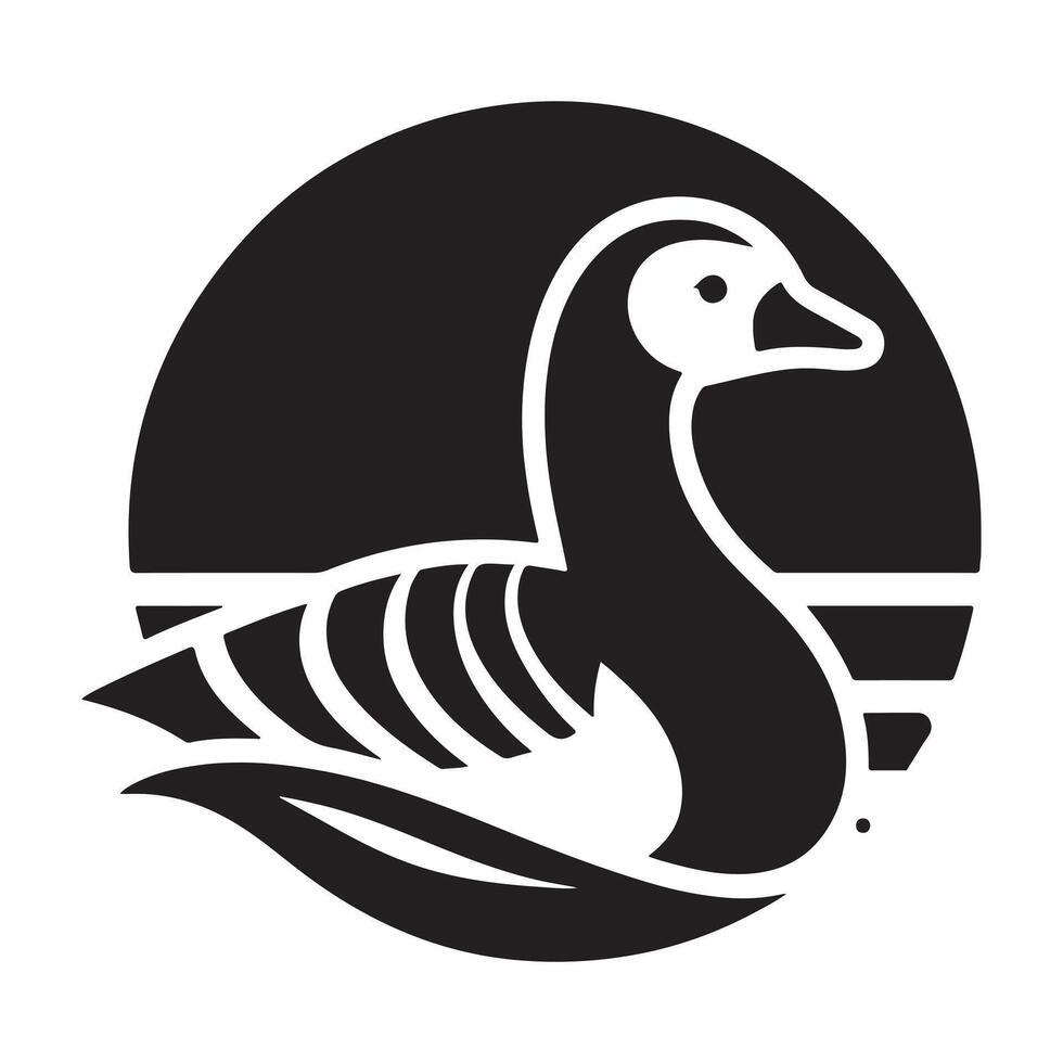 Barnacle Goose and Ibis Silhouettes Perfect for Animal Graphics vector