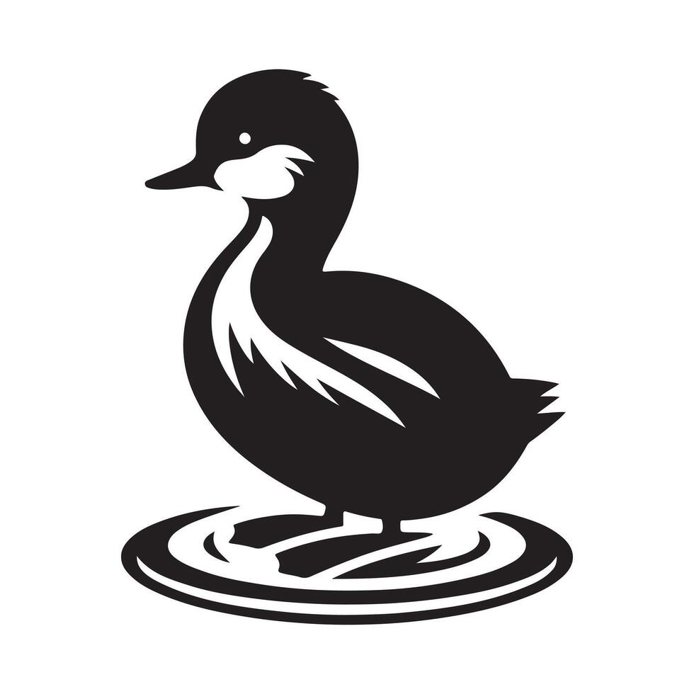 Download Little Grebe Silhouettes for Creative Art Projects vector