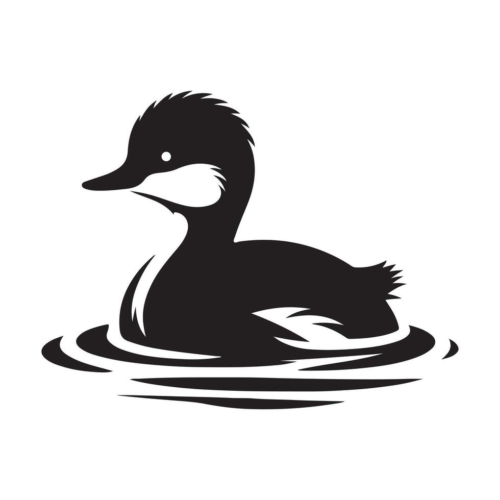 Professional Little Grebe Silhouette Vectors for Graphic Creators