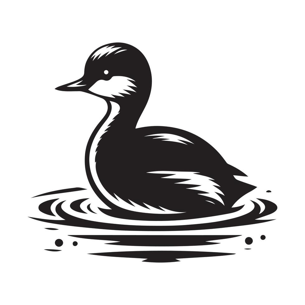 Little Grebe Silhouette Vectors for Flyers, Ads, and Brochures