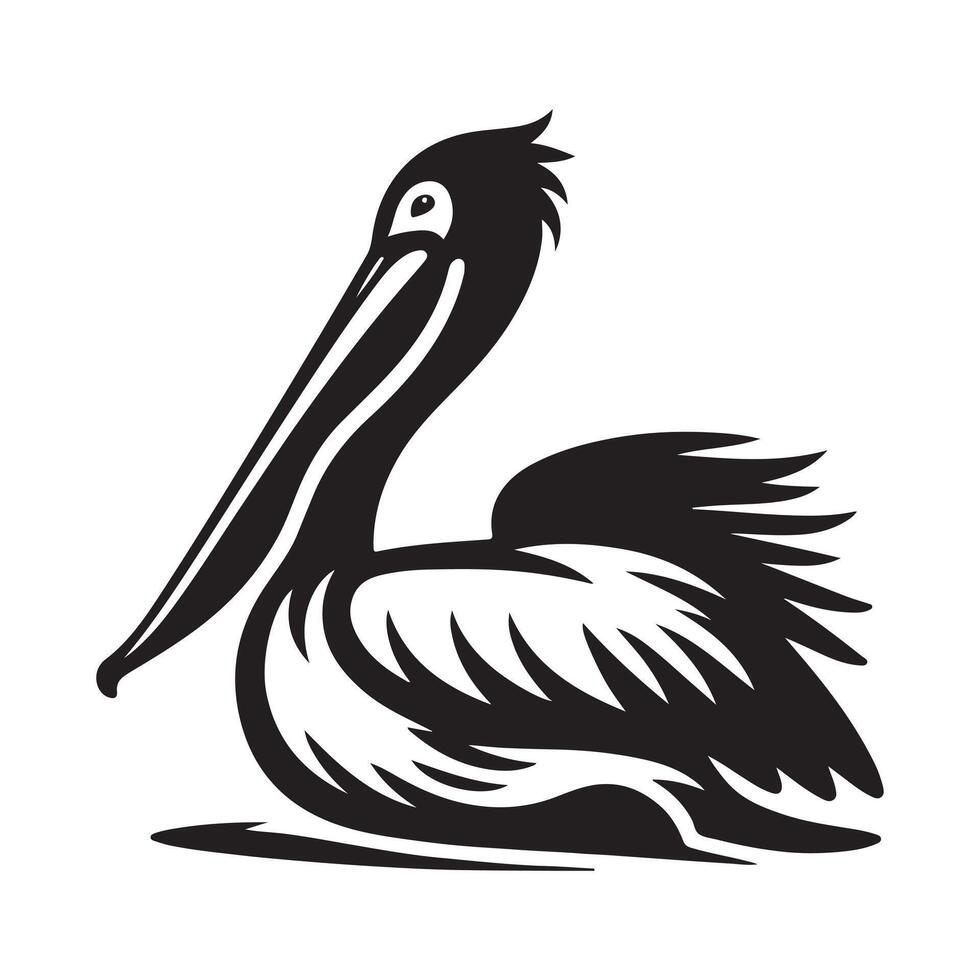 Spot-Billed Bird Silhouette Vectors Great for Posters and Flyers