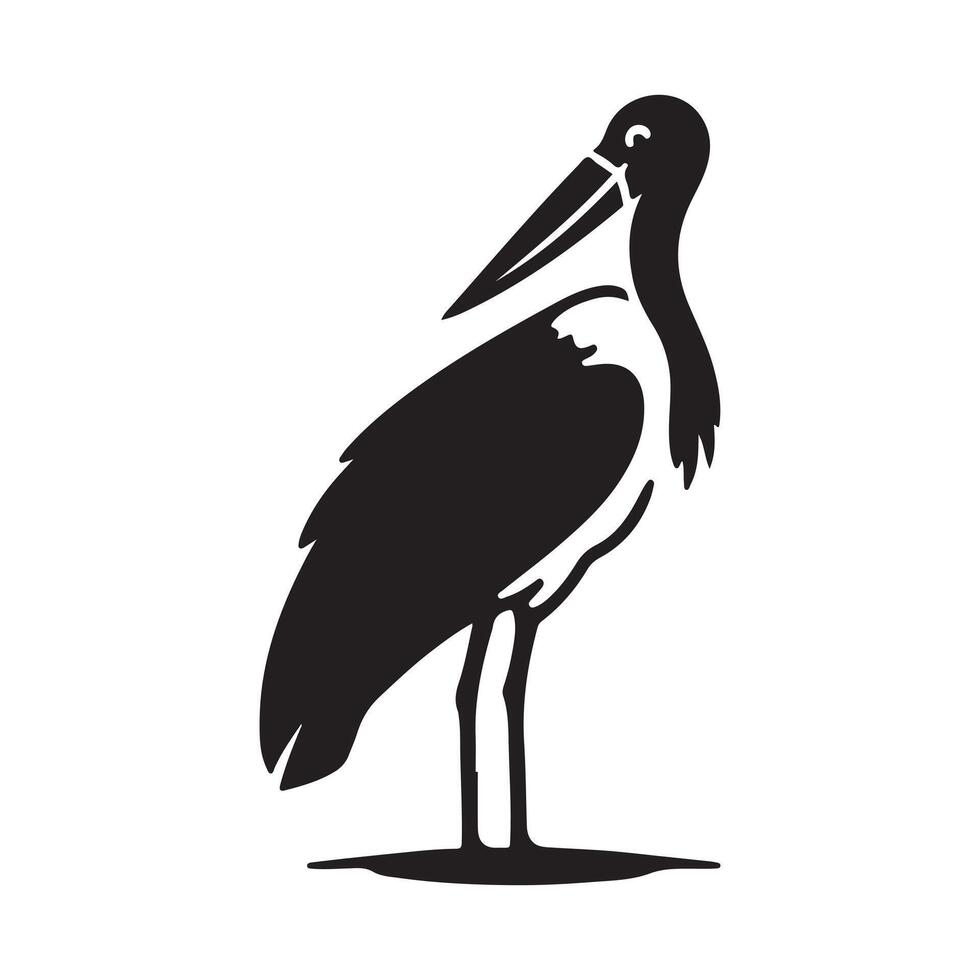 Marabou Stork Silhouette Vectors for Social Media Graphics