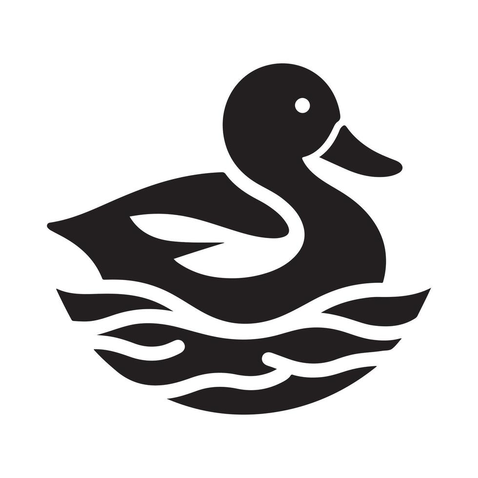 Creative Yellow-billed Teal Silhouette Vectors Designs for T-shirt Graphics