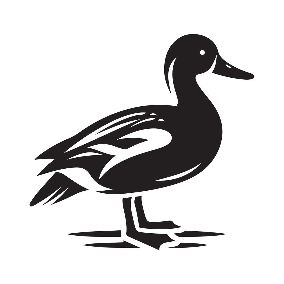 Perfect Yellow-billed Teal Silhouette Vectors for Nature and Travel Websites