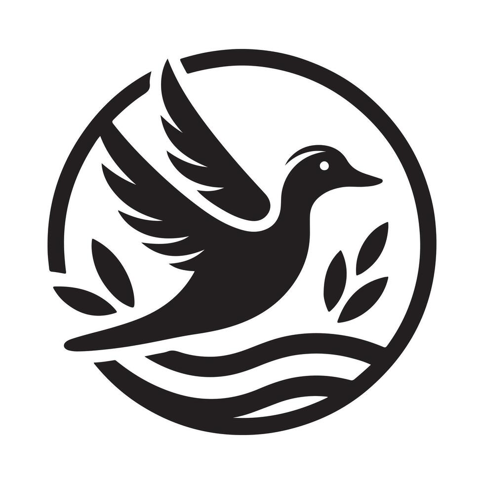 Get Premium Ringed Teal Silhouette Vectors for Nature Projects