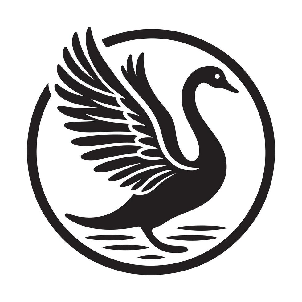 Ringed Teal Silhouettes Ideal for Wildlife and Nature Themed Designs vector