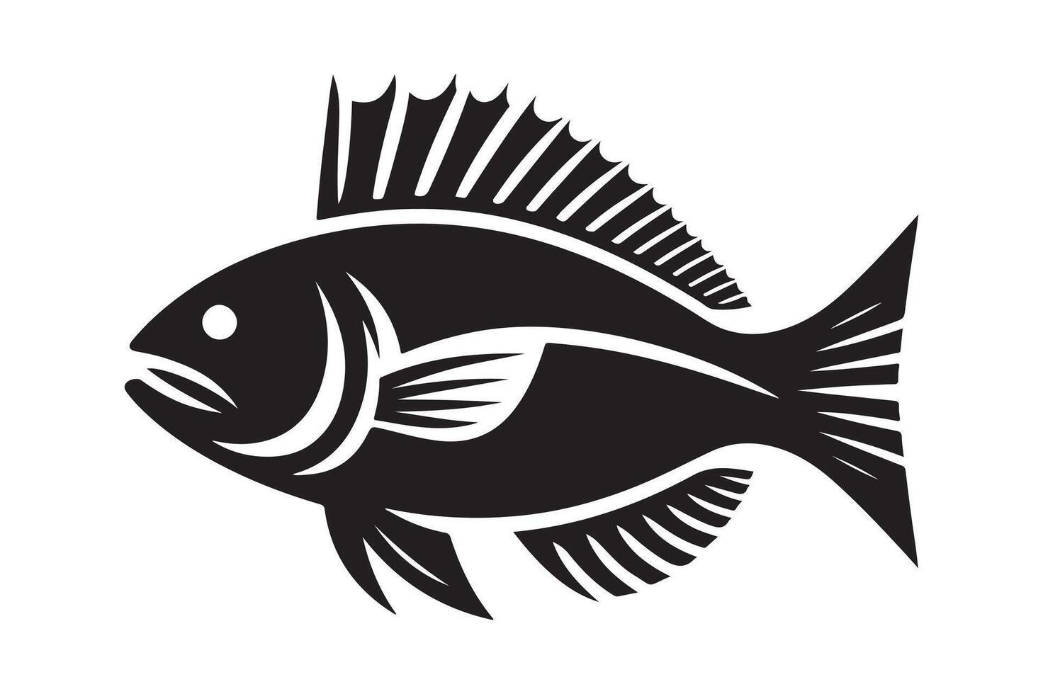 Saddleback Fish Silhouette Vectors Perfect for Eco and Nature Branding