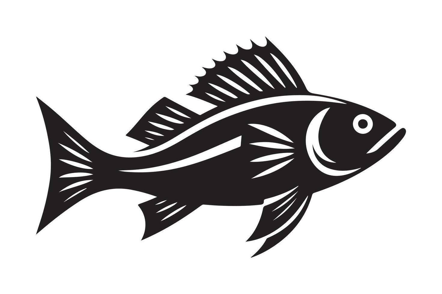 Download Saddleback Fish Silhouette Vectors for Ocean Graphic Design