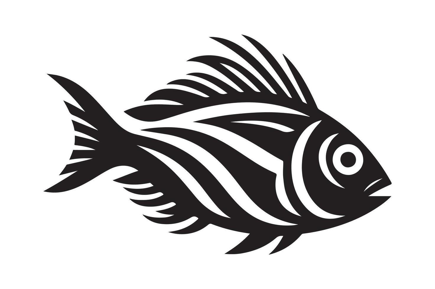 Vectors Illustrations of Saddleback Fish Silhouettes for Professional Use