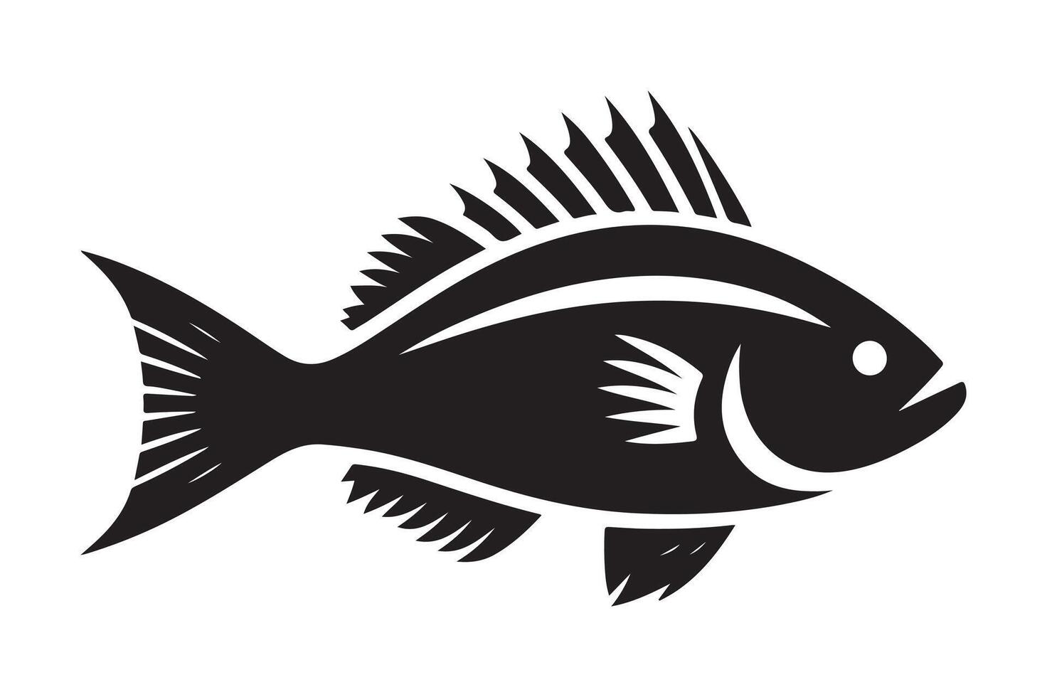 Saddleback Fish Silhouette Vectors Perfect for Icon and Web Design