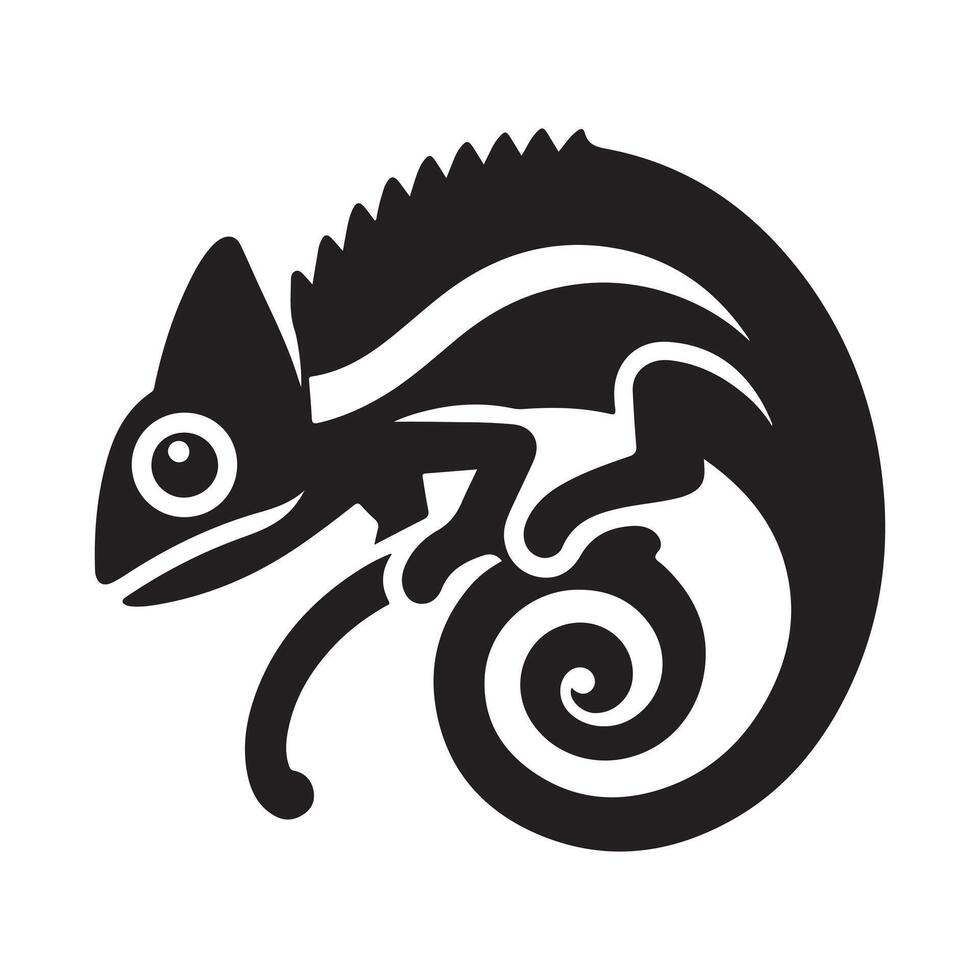 Jackson's Chameleon Silhouette Vectors Best for Branding and Marketing