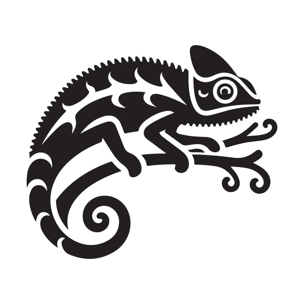 Versatile Jackson's Chameleon Silhouette Vectors for Posters and Flyers