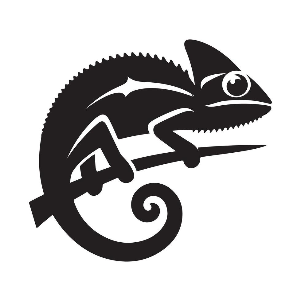 Jackson's Chameleon Silhouette Vectors for Nature and Outdoor Enthusiasts