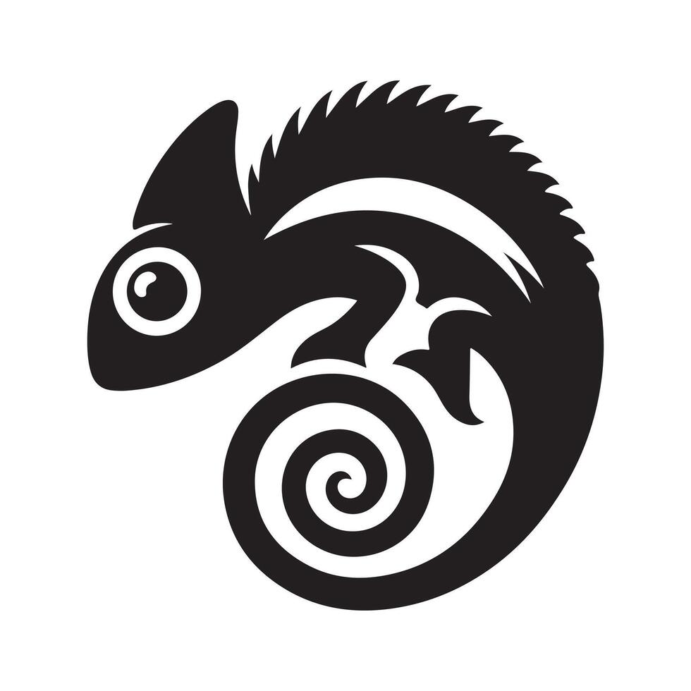 Dynamic Jackson's Chameleon Silhouette Vectors Illustrations for Digital Use