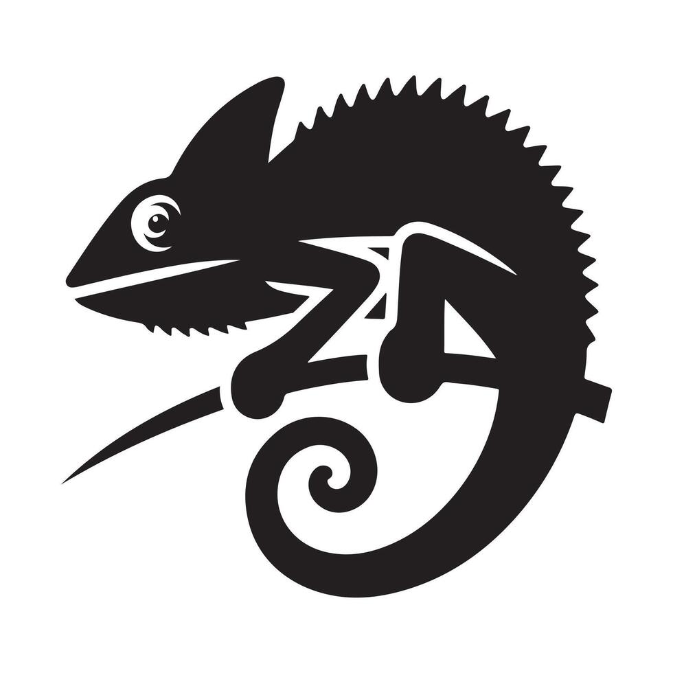 High-Quality Jackson's Chameleon Silhouette Vectors for Your Next Project
