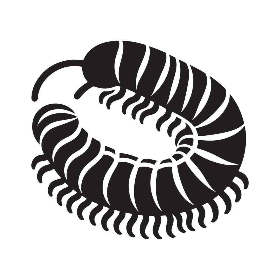 High-Quality Centipede Silhouette Vectors for Graphic Designers