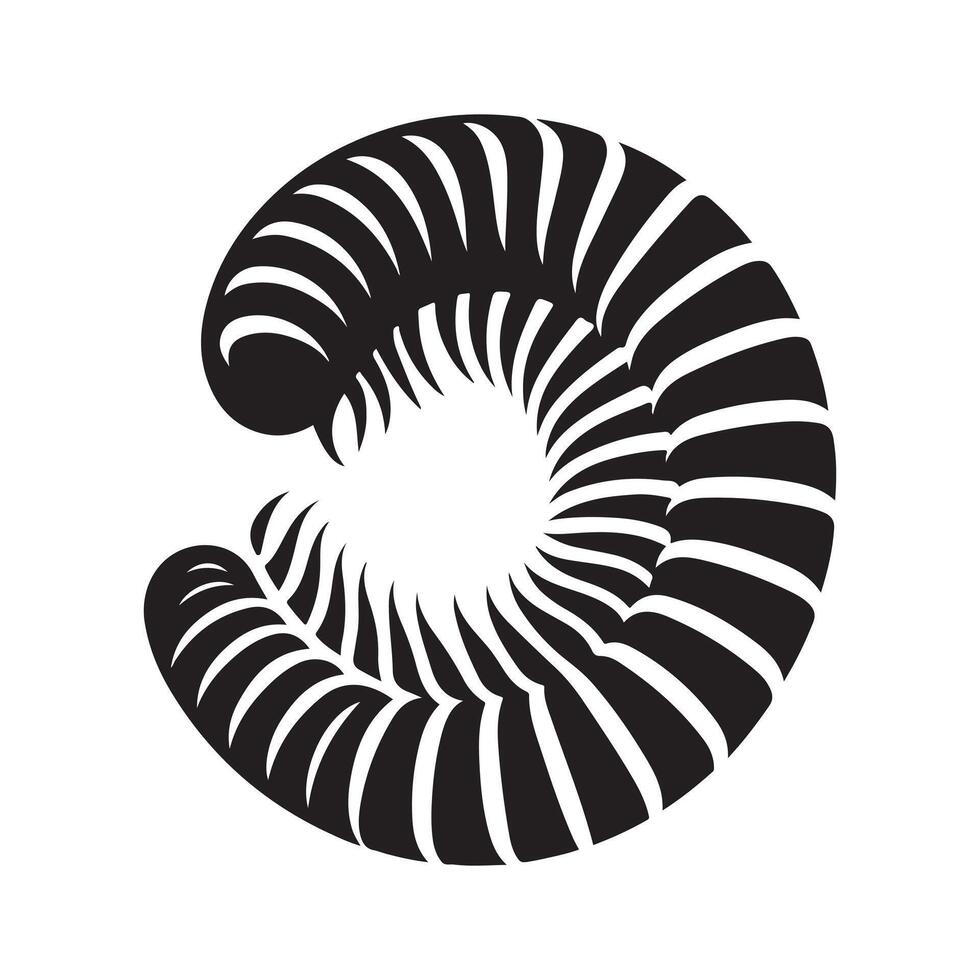 Stylized Centipede Silhouette Vectors for Innovative Designs