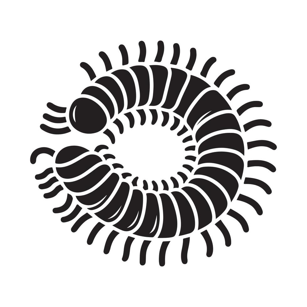 Centipede Silhouette Vectors for Posters, Flyers, and More