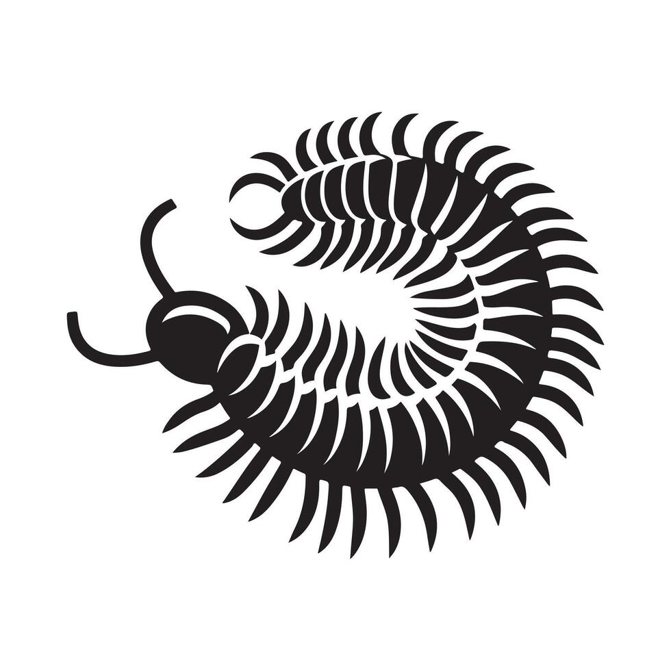 Editable Centipede Silhouette Vectors for Commercial Use