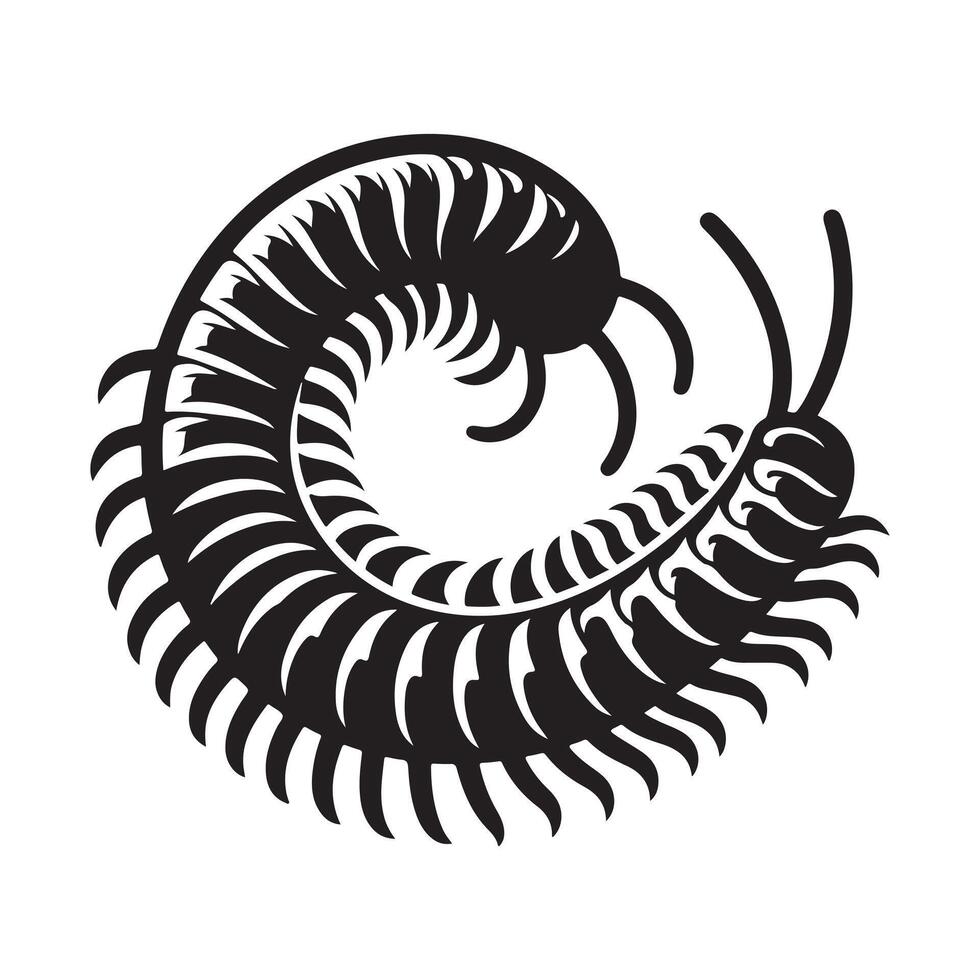 High-Quality Centipede Silhouette Vectors for Print and Digital Use