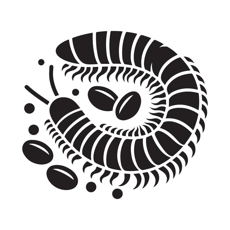 Editable Centipede Silhouette Vectors for Creative Graphic Projects