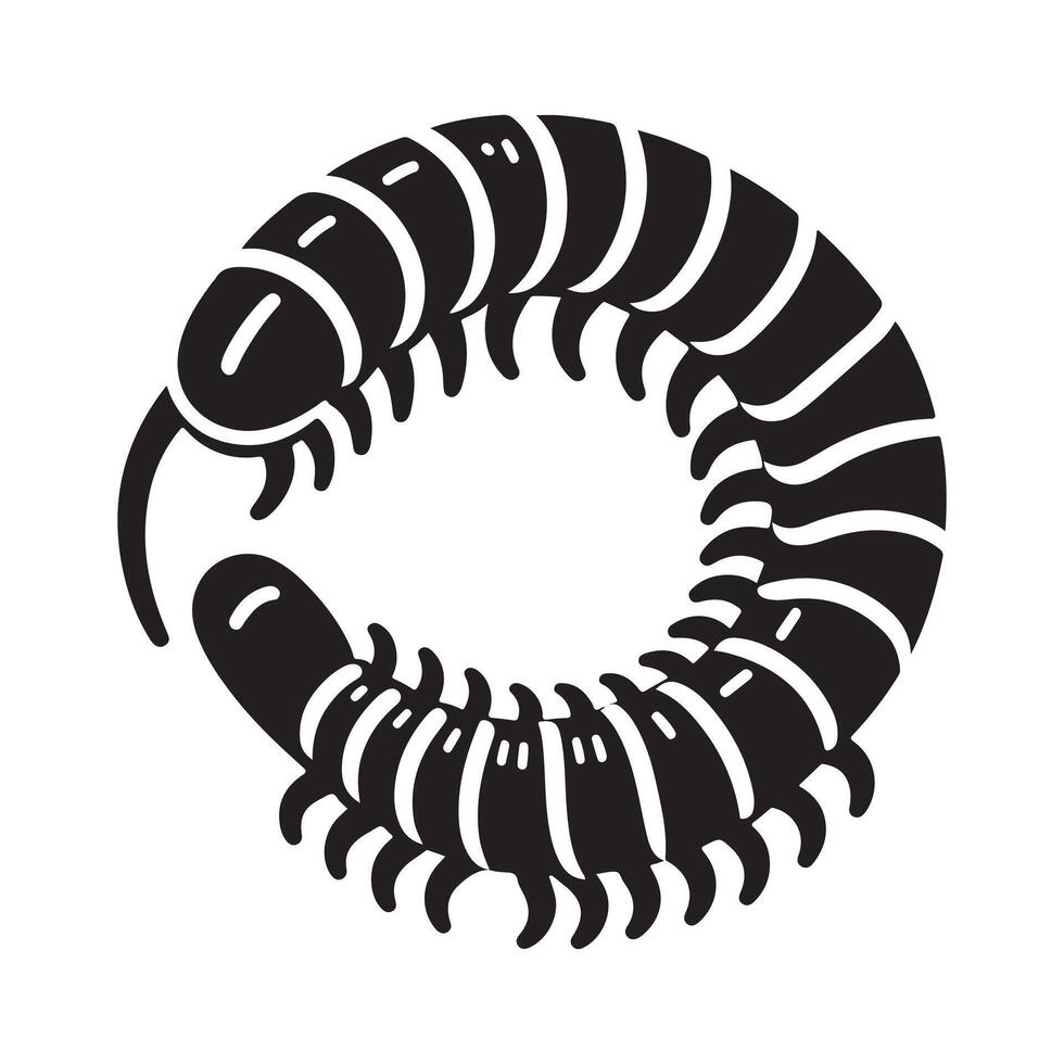 Centipede Silhouette Vectors Ideal for Nature, Science, and Artworks