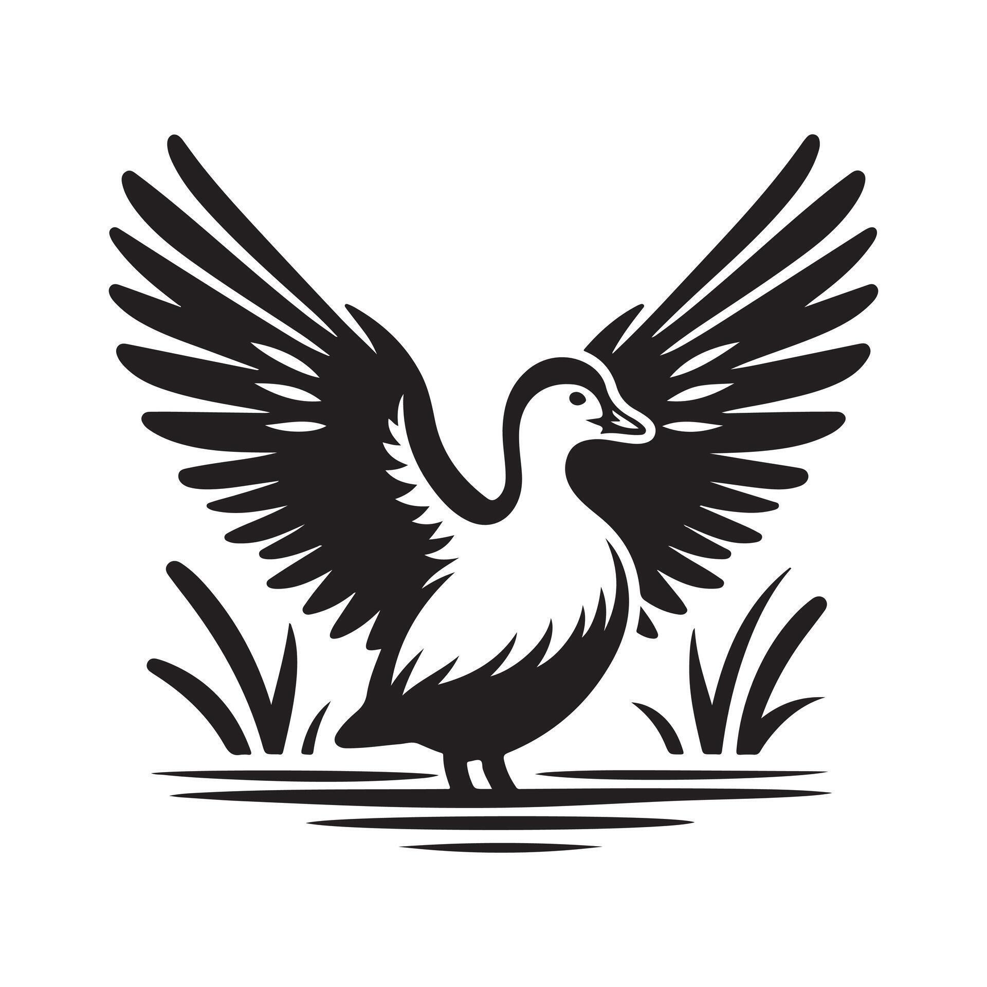 White-Winged Coot Vectors Silhouettes Beautiful Illustrations for Eco ...