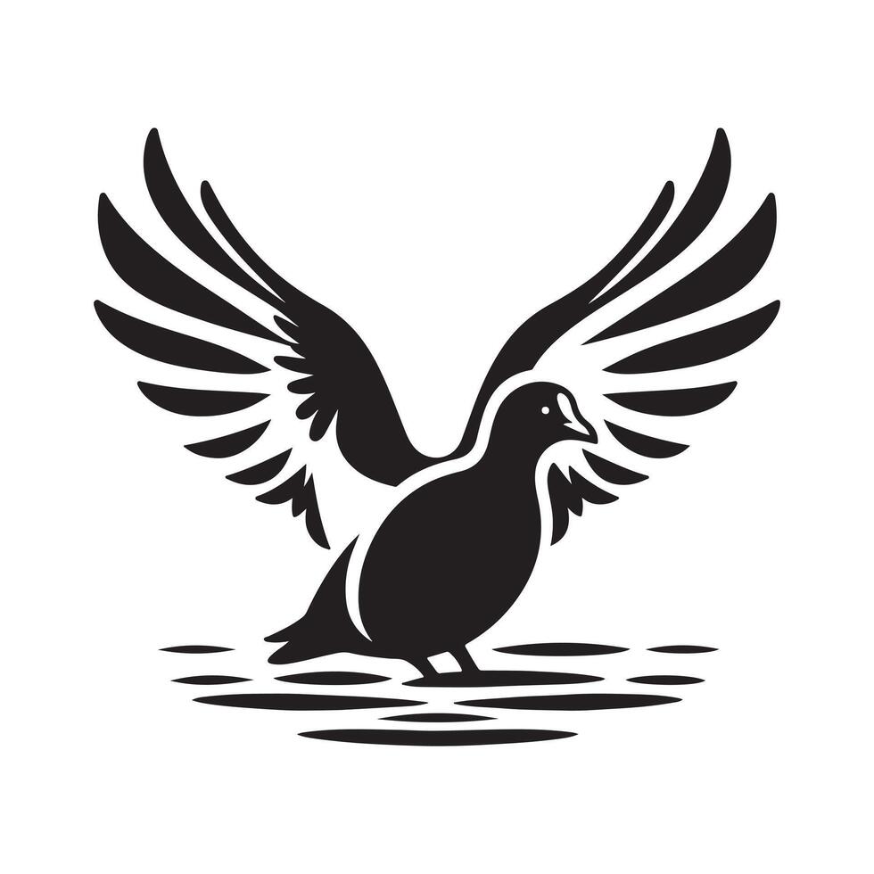 Download White-Winged Coot Silhouettes for Perfect Eco-Friendly Illustrations vector