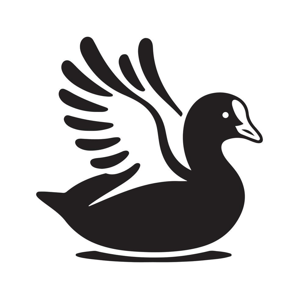 White-Winged Coot Silhouettes for Professional Wildlife Graphics ...