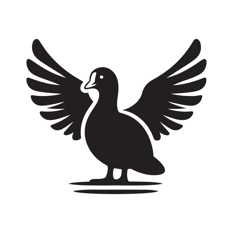 Vectors Illustrations of White-Winged Coot Silhouettes for Your Designs