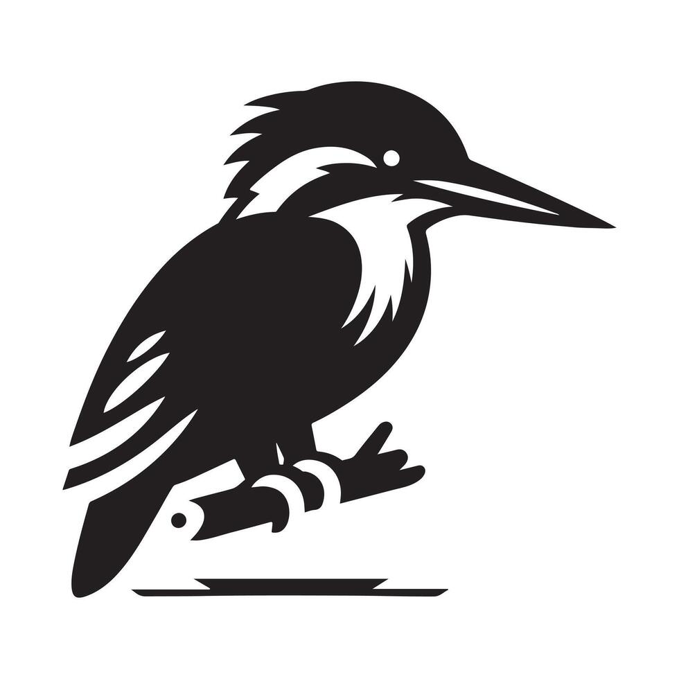 Downloadable Kingfisher Silhouette Vectors for Digital and Print Use