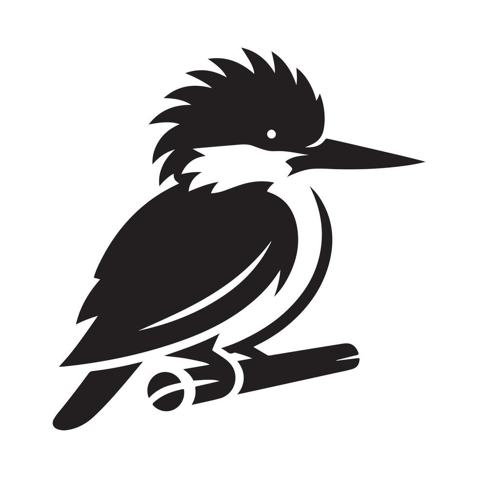 Nature and Wildlife Kingfisher Silhouette Vectors for Art Projects