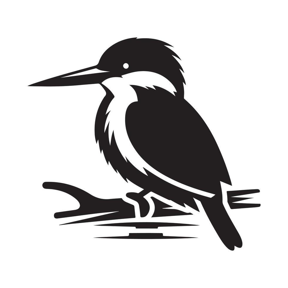 Simple Kingfisher Silhouette Vectors for Nature-Loving Creatives