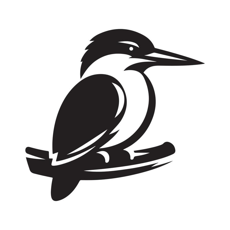 Kingfisher Silhouette Vectors for Bird-Themed Graphics and Projects