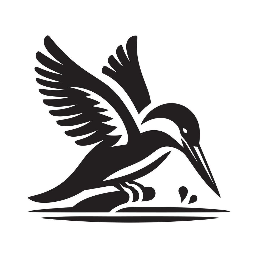 Kingfisher Bird Silhouette Vectors Perfect for Logos and Icons