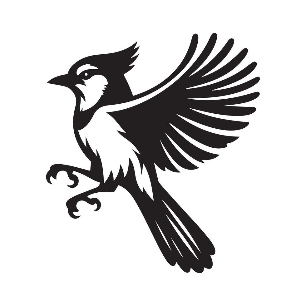 Premium Blue Jay Silhouette Graphics for Digital Creators vector