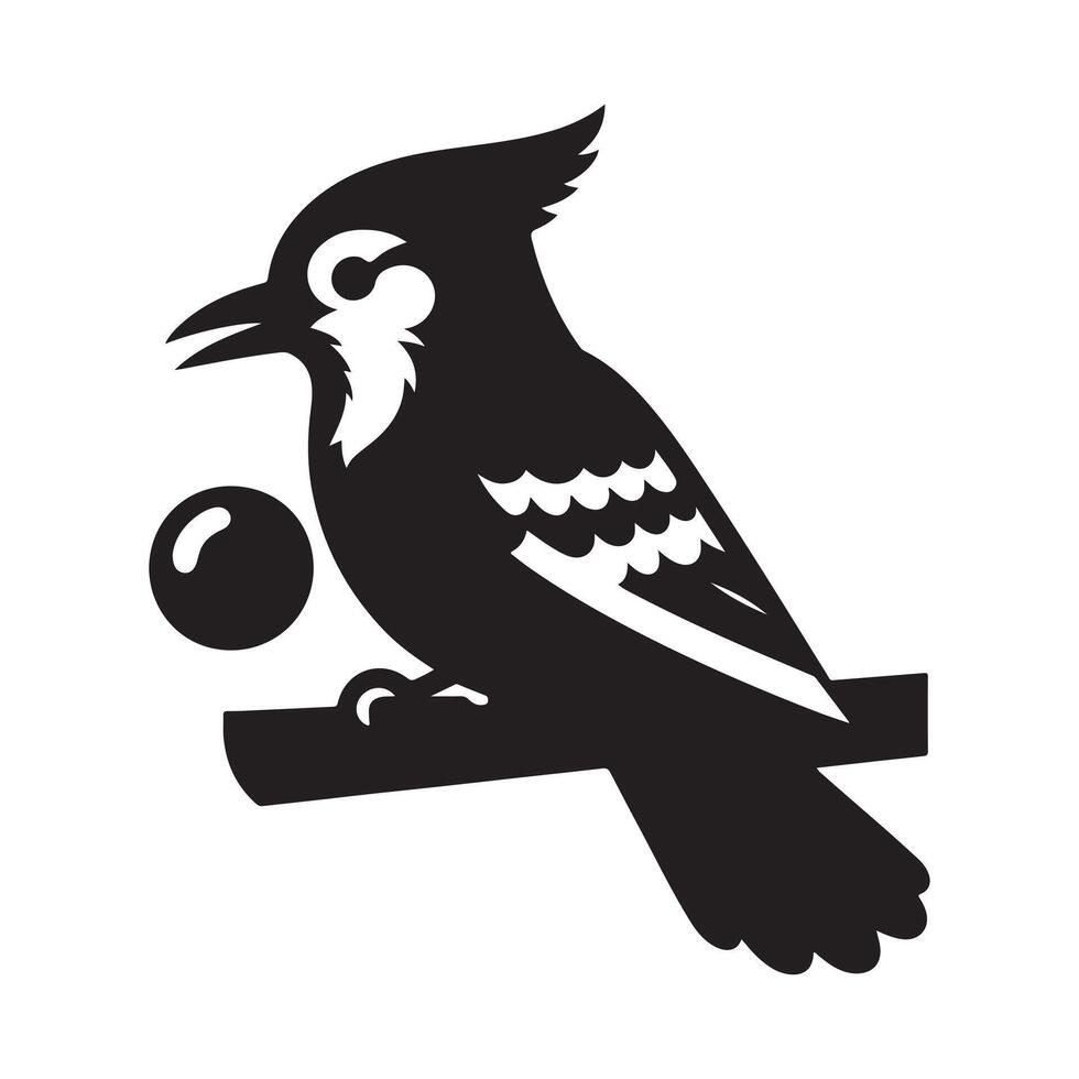 Blue Jay Silhouette Graphics for T-Shirts and Merchandise vector