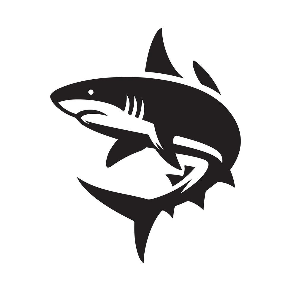 Elegant Blacktip Shark Vectors Silhouettes for Unique Artwork