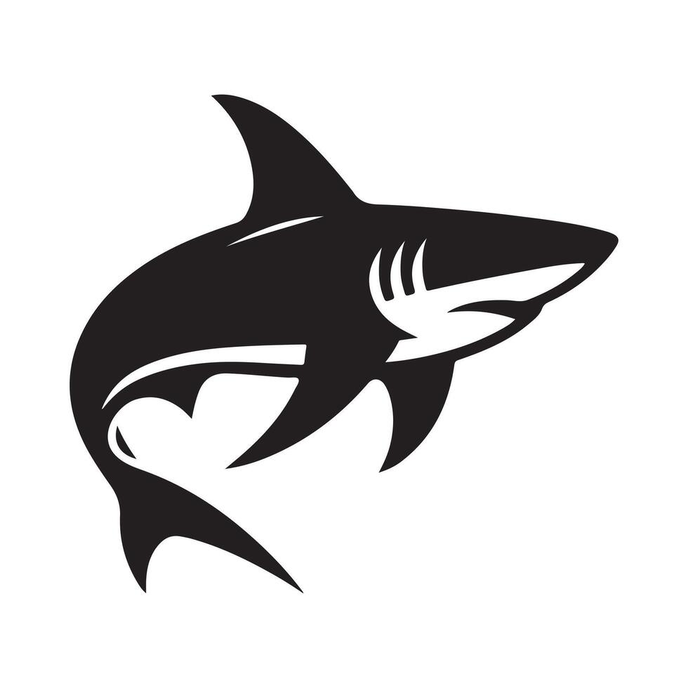 Marine Blacktip Shark Silhouettes for Unique Illustrations vector