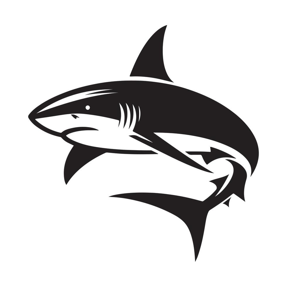 Modern Blacktip Shark Silhouettes for Professional Designers vector