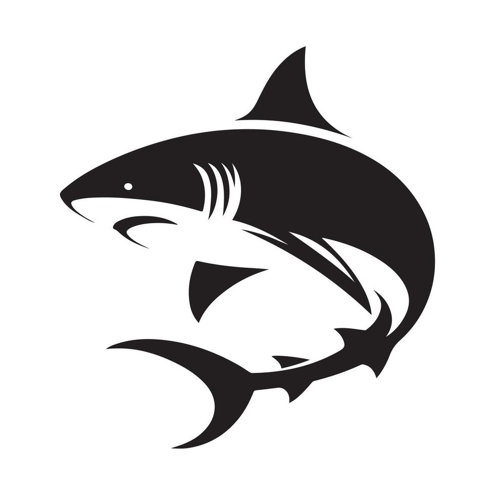 Ocean Adventure Blacktip Shark Silhouettes for Graphic Art vector