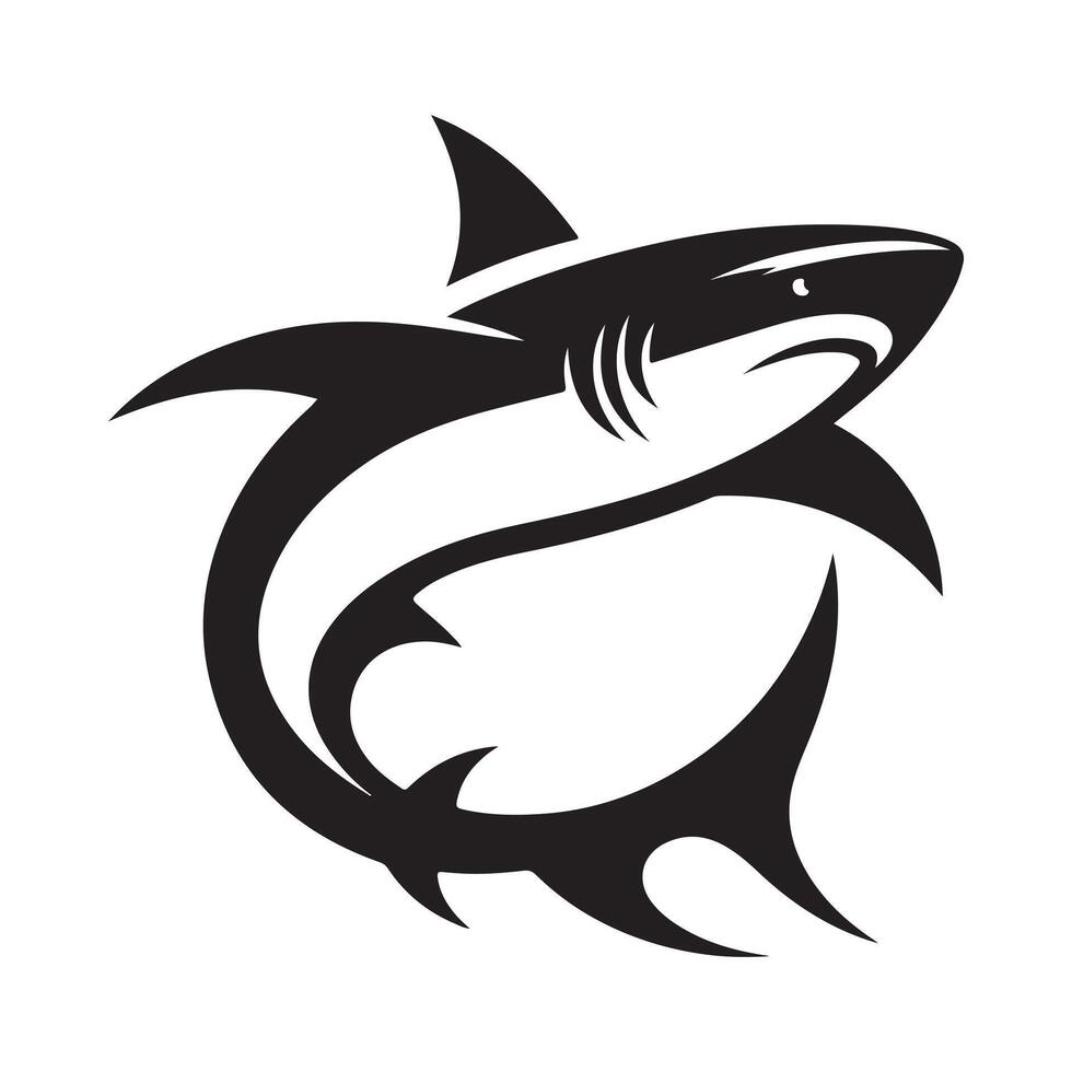 Exclusive Blacktip Shark Silhouettes for High-Quality Designs vector
