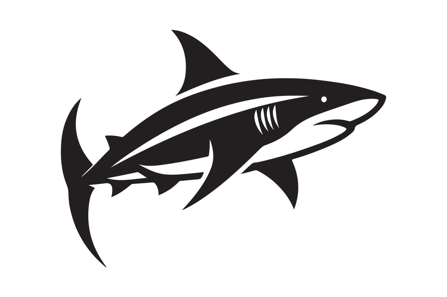 Premium Blacktip Shark Vectors Silhouettes for Aquatic Branding