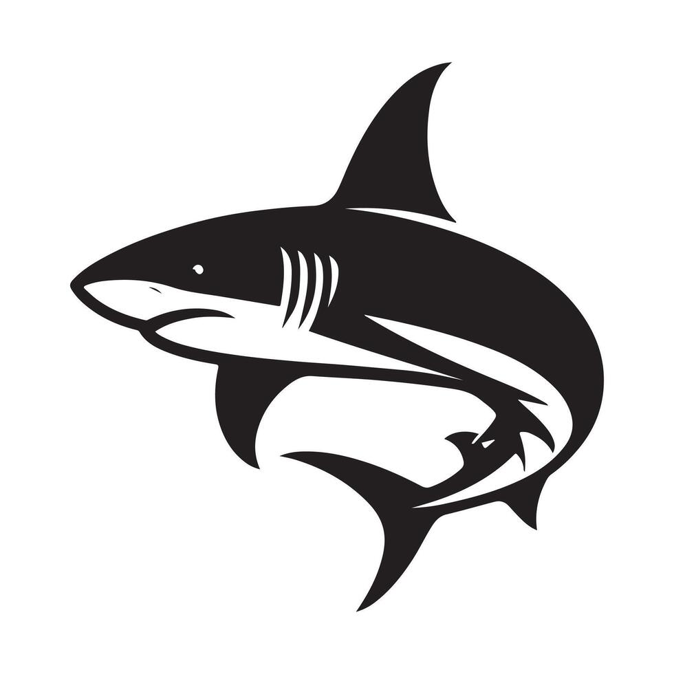 Blacktip Shark Silhouettes for Marine Logos and Marketing vector