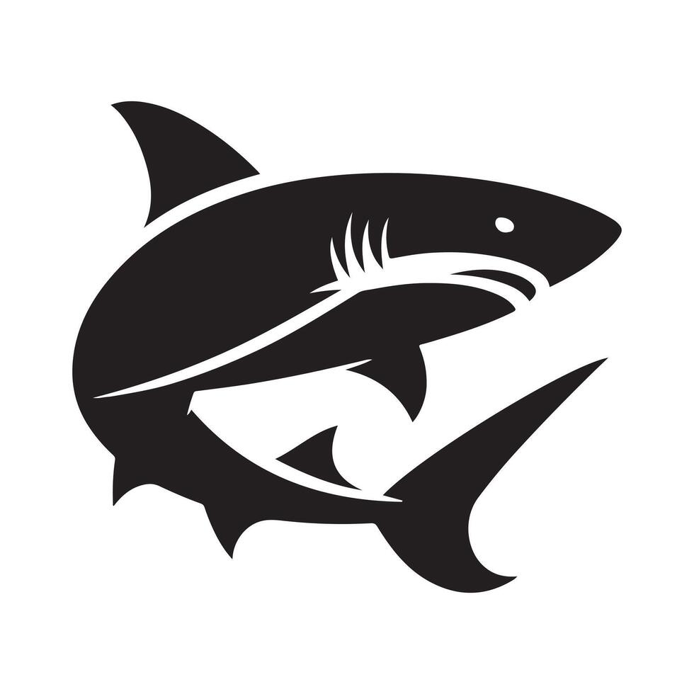 Underwater Blacktip Shark Silhouettes for Marine Enthusiasts vector
